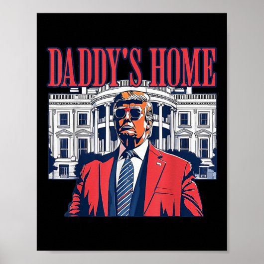 Zuhause I'm Voting Convicted Felon 2024 Trump Dadd Poster (Vorne)
