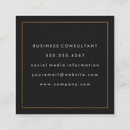 Zuhause | Immobilien-Anwesen-Vermietungen Quadratische Visitenkarte (Rückseite)