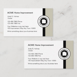 Zuhause Improvement Business Cards Visitenkarte
