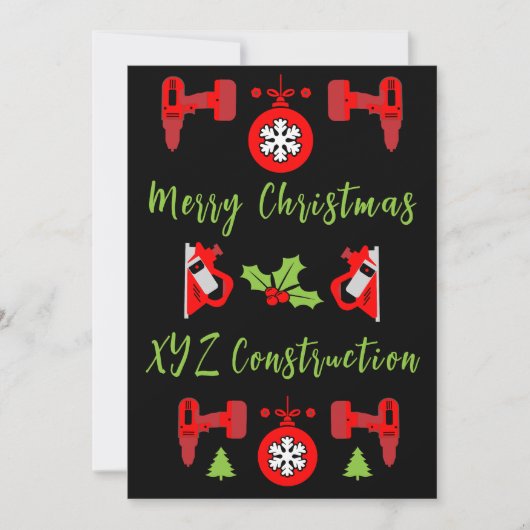 Zuhause Improvement Christmas Geschenke Feiertagskarte (Vorderseite)