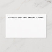 Zuhause Improvement Construction Business Cards Visitenkarte (Rückseite)