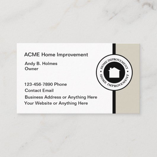 Zuhause Improvement Construction Business Cards Visitenkarte (Vorderseite)