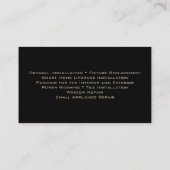 Zuhause Improvement Repair Service Handyman Visitenkarte (Rückseite)