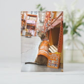 Zuhause Improvisation Kostümbuch Funny Dog Foto Ca Dankeskarte (Stehend Vorderseite)