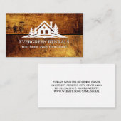 Zuhause in der Wood-Silhouette | Holzplatten Visitenkarte (Vorne/Hinten)