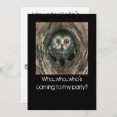 "Zuhause in einem Loch" Eulen-Einladungen Einladung (Vorne/Hinten)