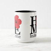 ZUHAUSE Indialantic Red Hibiskus 15oz Tasse (Zentrum)