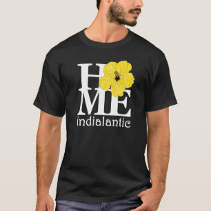 ZUHAUSE Indialantischer Gelber Hibiskus (Vordersei T-Shirt