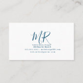 Zuhause - Innenarchitektur des Farbblocks Visitenkarte (Rückseite)