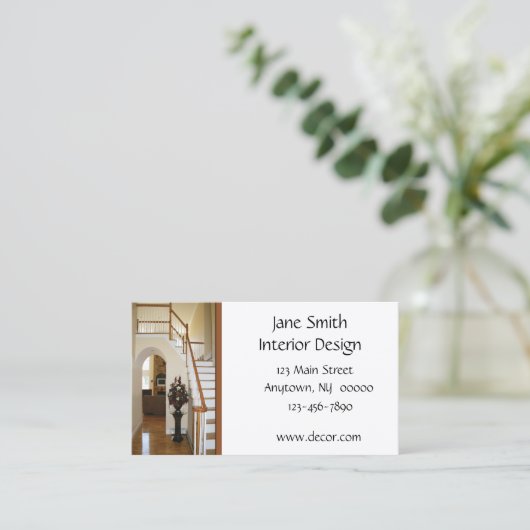 Zuhause-Innengeschäfts-Karte Visitenkarte (Stehend Vorderseite)