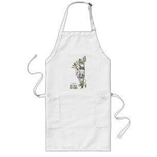 Zuhause innerhalb der Karte, umrahmt von Olivenzwe Lange Schürze