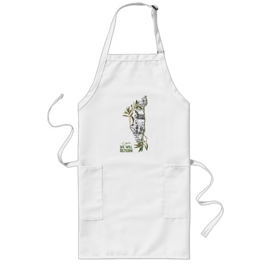 Zuhause innerhalb der Karte, umrahmt von Olivenzwe Lange Schürze (Vorne)