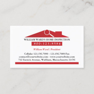 Zuhause Inspection Business Card Visitenkarte
