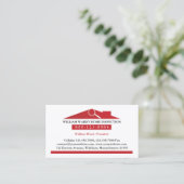 Zuhause Inspection Business Card Visitenkarte (Stehend Vorderseite)