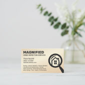 Zuhause Inspection Gold Black Business Card Visitenkarte (Stehend Vorderseite)