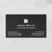 Zuhause Inspection Modern Black Carbon Fibre Visitenkarte (Vorderseite)