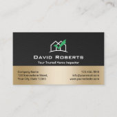 Zuhause Inspection Modern Black & Gold Real Anwese Visitenkarte (Vorderseite)