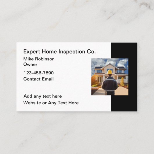 Zuhause Inspection Services Business Card Visitenkarte (Vorderseite)