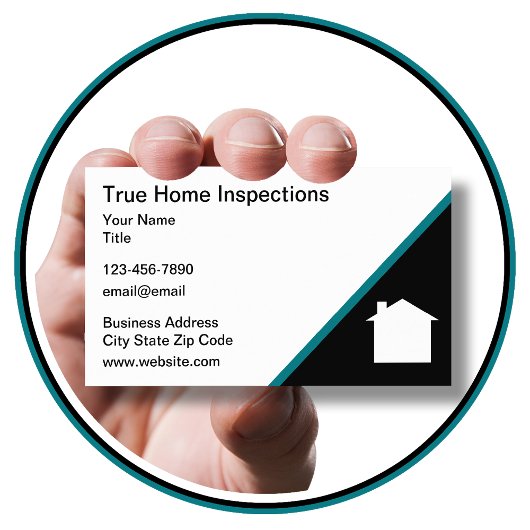 Zuhause Inspection Services House Symbol Visitenkarte