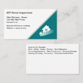 Zuhause Inspection Services Visitenkarte (Vorne/Hinten)