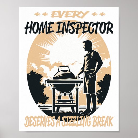 Zuhause Inspector Funny Grillen Koch oder Grill Sp Poster (Vorne)