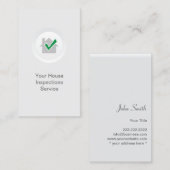 Zuhause-Inspektions-Haus-Sicherheits-elegantes Visitenkarte (Vorne/Hinten)