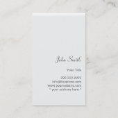 Zuhause-Inspektions-Haus-Sicherheits-elegantes Visitenkarte (Rückseite)