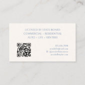 Zuhause Insurance Construction Realty Visitenkarte (Rückseite)