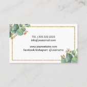 Zuhause & Interior Design Modernes botanisches Des Visitenkarte (Rückseite)