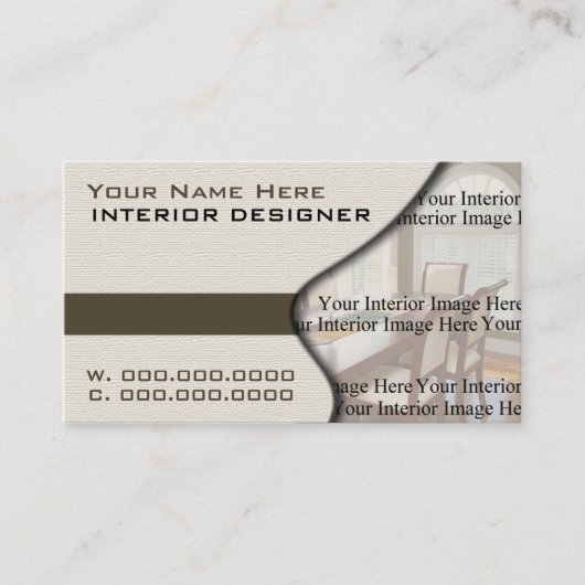 Zuhause Interior Designer Business Cards Visitenkarte (Vorderseite)