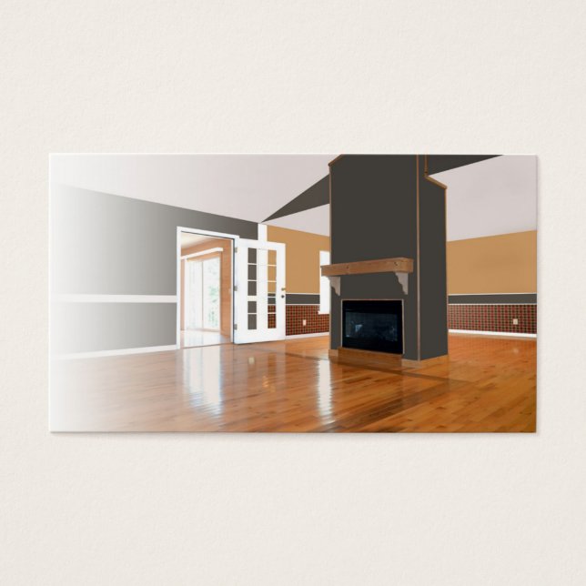 Zuhause Interior ; Kamin, Holzfußboden, Malerei (Vorderseite)