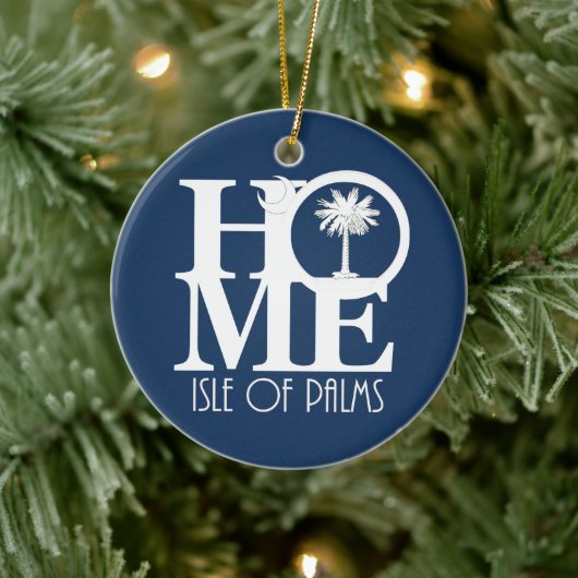 ZUHAUSE Isle of Palms South Carolina Keramik Ornament (Baum)