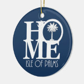 ZUHAUSE Isle of Palms South Carolina Keramik Ornament (Links)