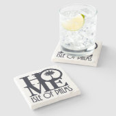 ZUHAUSE Isle of Palms Steinuntersetzer (Seitenansicht)