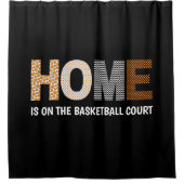 Zuhause ist auf dem Basketballfeld Duschvorhang (Vorderseite)