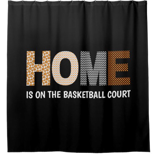 Zuhause ist auf dem Basketballfeld Duschvorhang (Vorderseite)