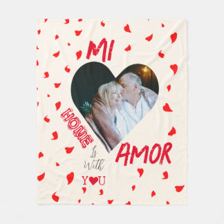 Zuhause ist bei dir Fleece Blanket Geschenk