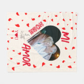 Zuhause ist bei dir Fleece Blanket Geschenk (Vorderseite (Horizontal))