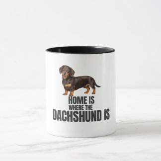 Zuhause ist da, wo Schokolade und ein brauner Dach Tasse