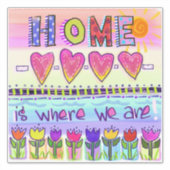 Zuhause ist da, wo wir sind | Whimsikale Tulissen Aufkleber (Vorderseite)