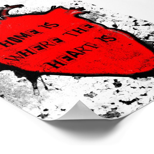 Zuhause ist das anatomische Herz Poster (Ecke)