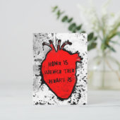 Zuhause ist das anatomische Herz Postkarte (Stehend Vorderseite)