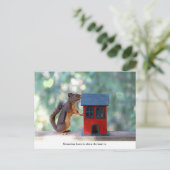 Zuhause ist das Herz-Eichhörnchen Postkarte (Stehend Vorderseite)
