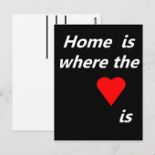Zuhause ist das Herz Postkarte (Vorne/Hinten)