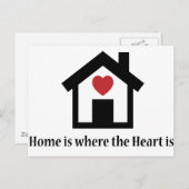 Zuhause ist das Herz Postkarte (Vorne/Hinten)