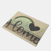 Zuhause ist das Herz von Doormat Fußmatte (Schrägansicht)