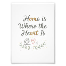 Zuhause ist das Herzstück - Cosy Wall Art Zitat