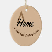 Zuhause ist der Anfang Ihrer Geschichte Keramik Ornament (Rechts)