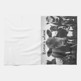 Zuhause ist der Herde, wo Küchentücher sind