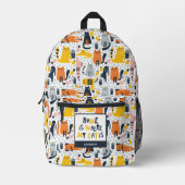 Zuhause ist der Mit Monogramm Name meiner Katze Bedruckter Rucksack (Vorderseite)